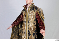  Photos Medieval Monk in gold habit 1 16th century Historical Clothing Monk cloak gold dress upper body 0002.jpg